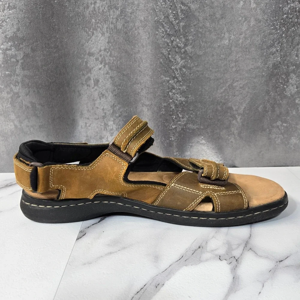 GH Bass Sunjuns Orlando Sandals Mens 13M Brown Leather Fisherman Casual Strappy